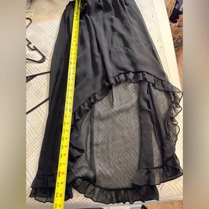 Two No Boundaries Black High Low Skirts with Ruffles